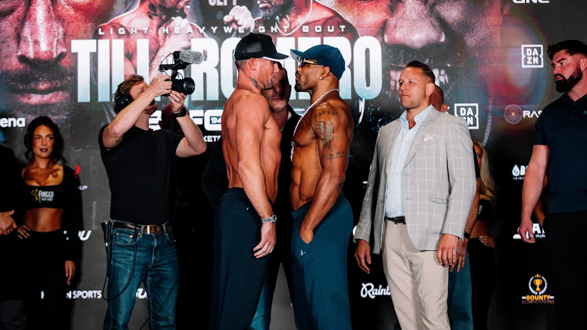 BKFC 94 video: Darren Till, Yoel Romero exchange words during final faceoff