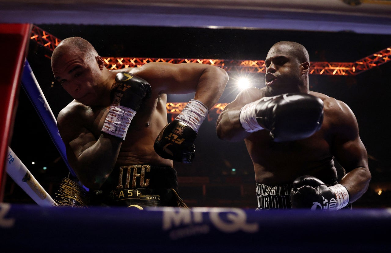 Dubois dropped Wardley to a knee inside the first 20 seconds and never let up (Reuters)