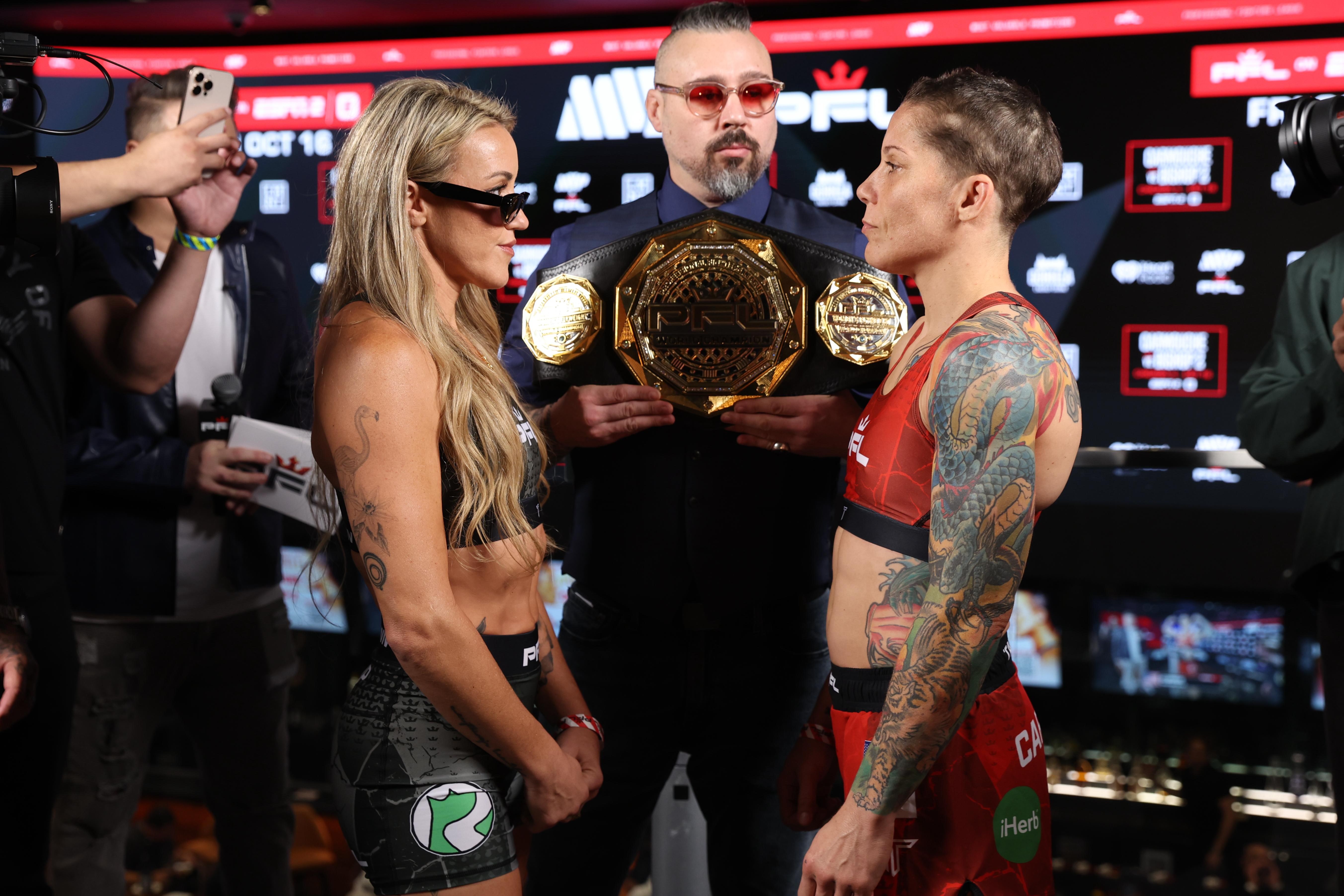 Jena Bishop and LIz Carmouche at PFL Chicago
