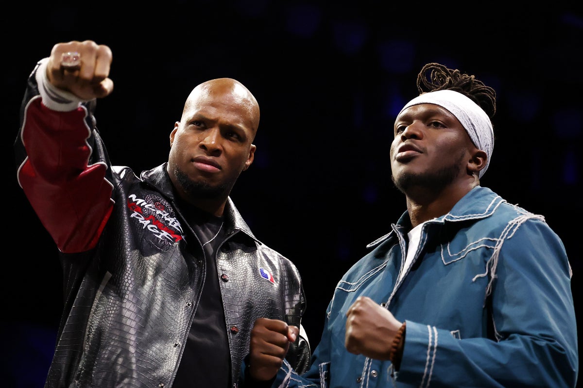 Misfits founder KSI (right) with Michael ‘Venom’ Page (Getty)