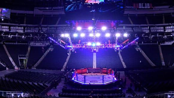Empty UFC Octagon.
