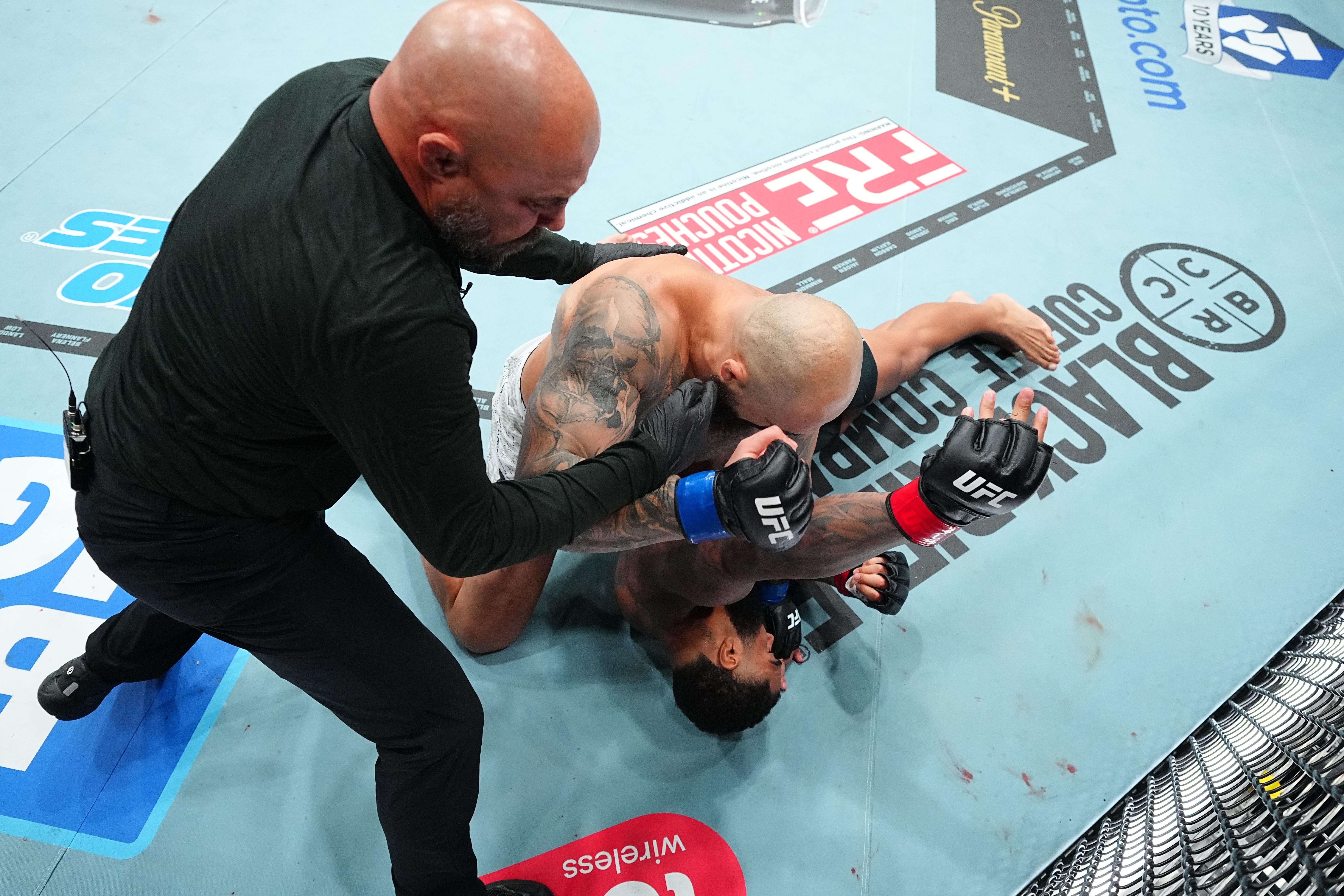 Sean Sharaf and Gable Steveson at UFC 331