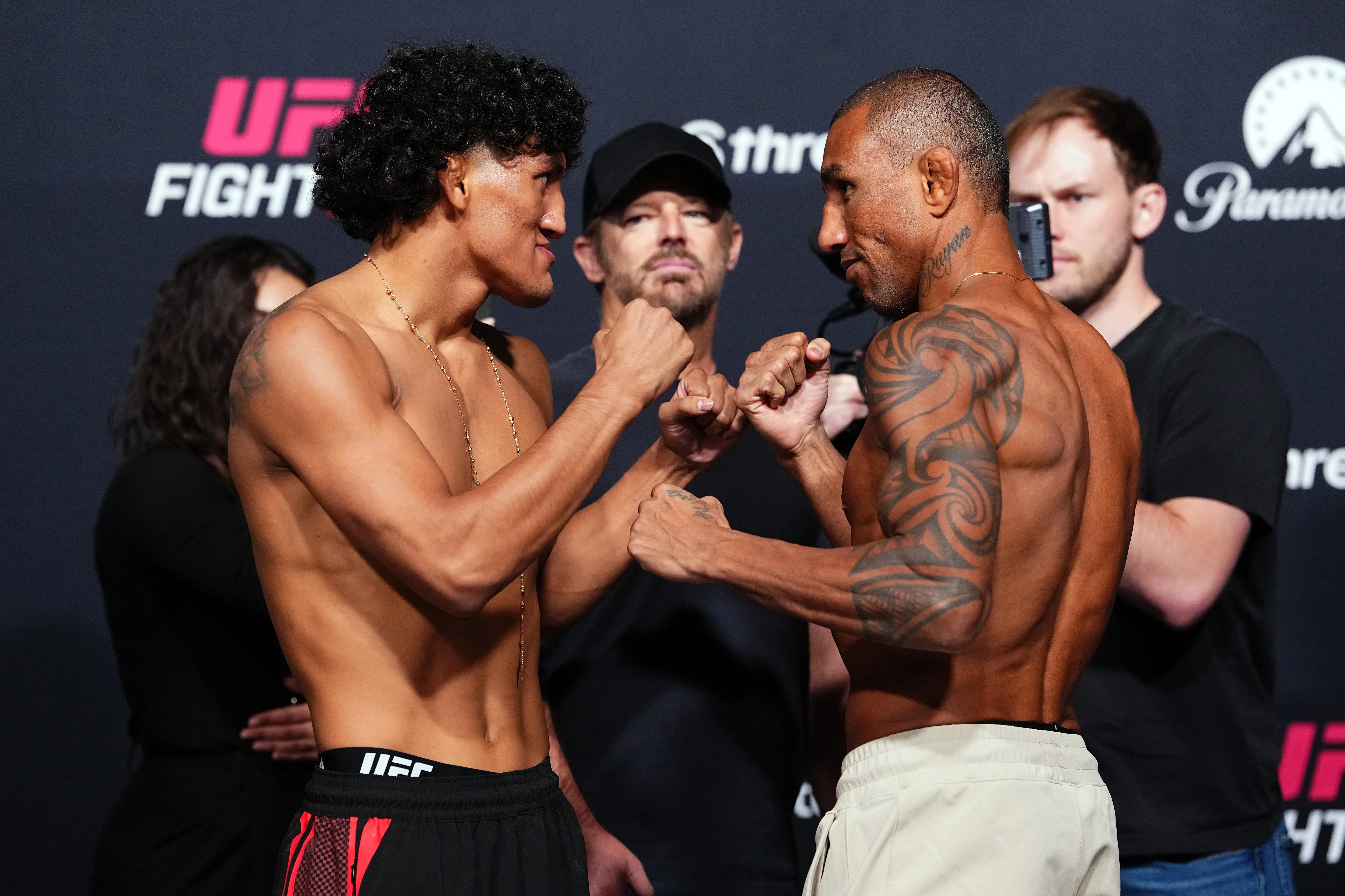 Raul Rosas Jr. and Raoni Barcelos at UFC Vegas 121
