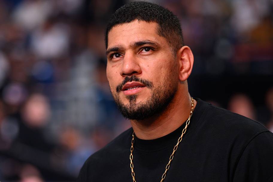 UFC fighter Alex Pereira watches a match during UFC Fight Night at Belgrade Arena.