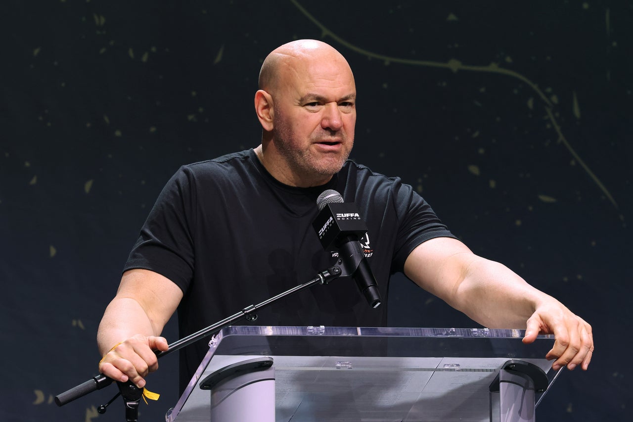 Dana White has been tetchy about questions on his involvement in Tyson Fury vs Anthony Joshua (Getty)