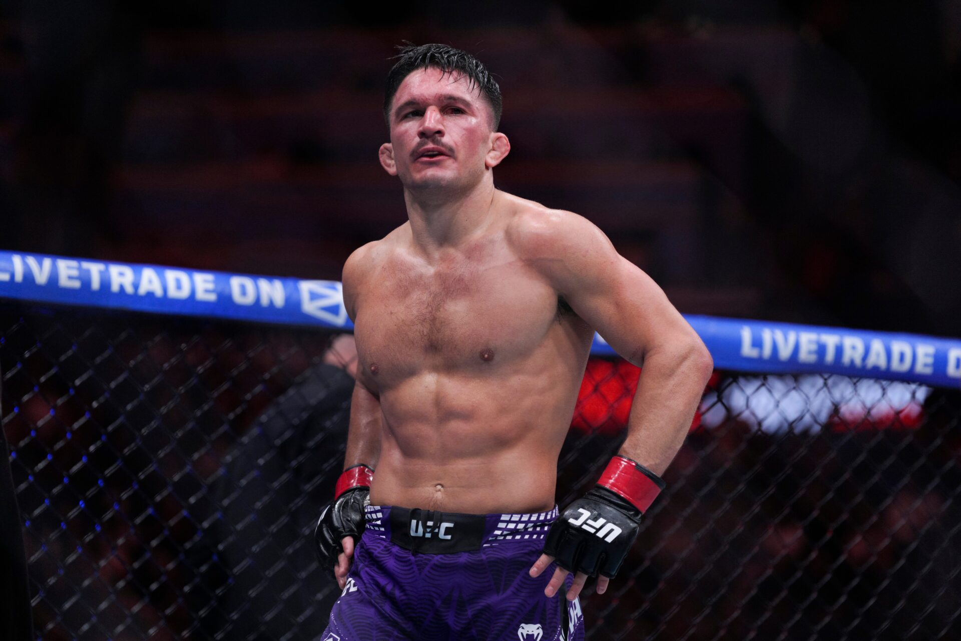 Jean-Paul Lebosnoyani looks up after defeating Seokhyeon Ko during UFC Fight Night 281 at Paycom Center in Oklahoma City,