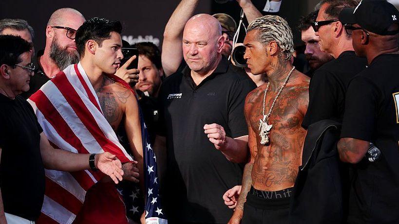 Ryan Garcia and Conor Benn face off at a weigh-in