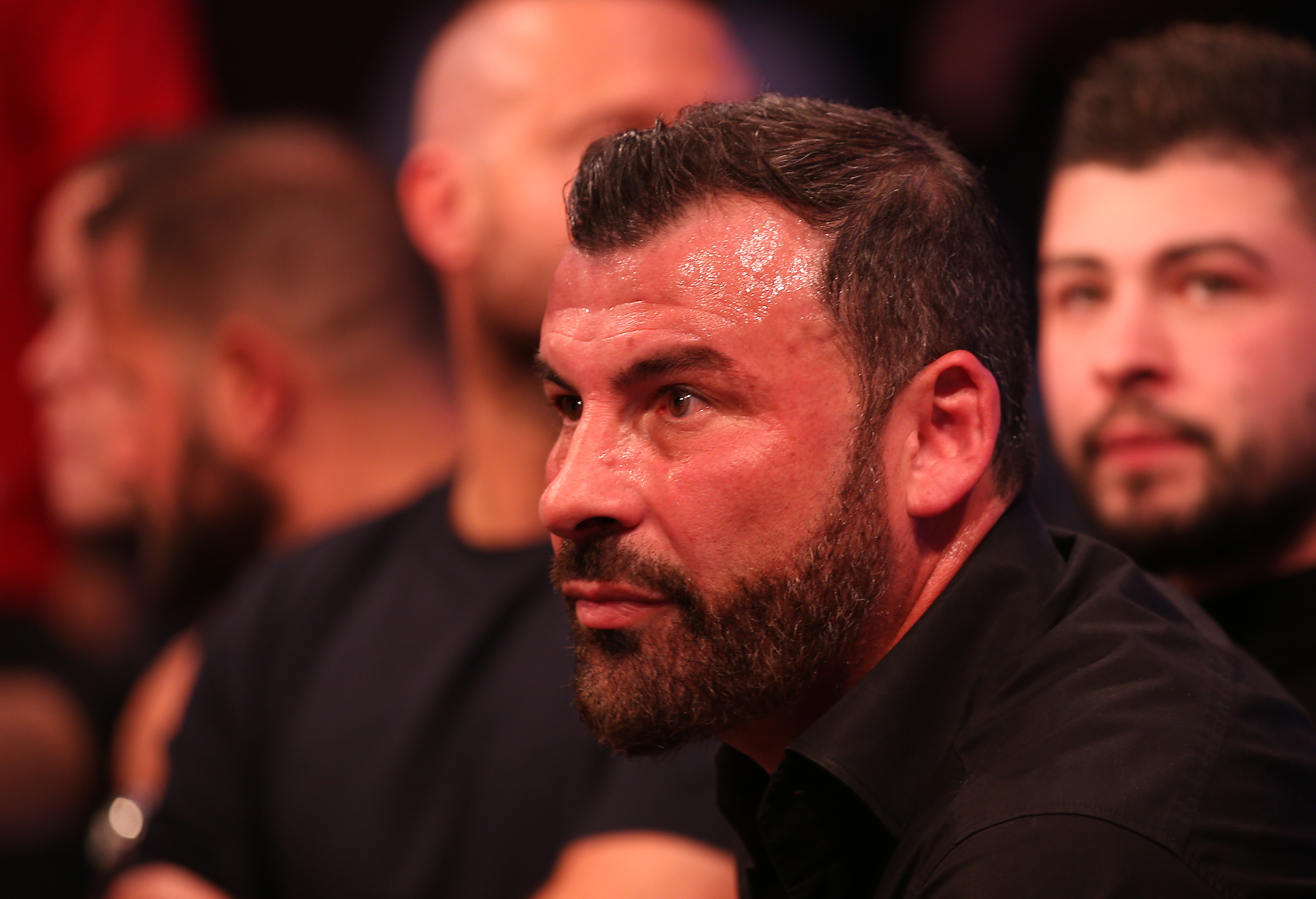 LONDON, ENGLAND - SEPTEMBER 14: Former Professional boxer Joe Calzaghe is seen ringside during the Official Eliminator for the British Light-Heavyweight Championship Title fight between Zak Chelli and Kody Davies at York Hall on September 14, 2019 in London, England. (Photo by James Chance/Getty Images)
