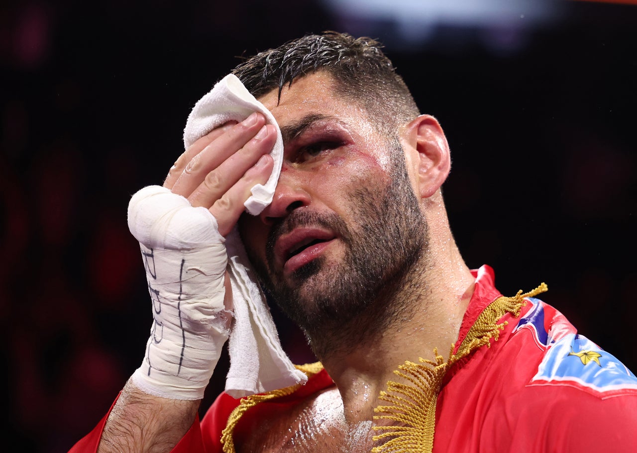 Filip Hrgovic after his upset win over Moses Itauma (Getty)