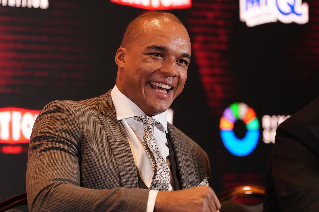 Fabio Wardley at the launch press conference for his fight with Daniel Dubois (PA)