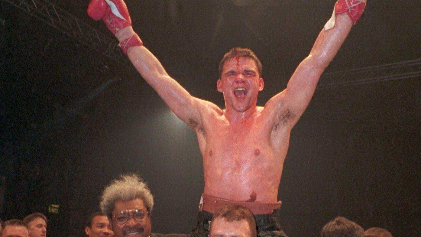 Ray Close celebrates at the King's Hall