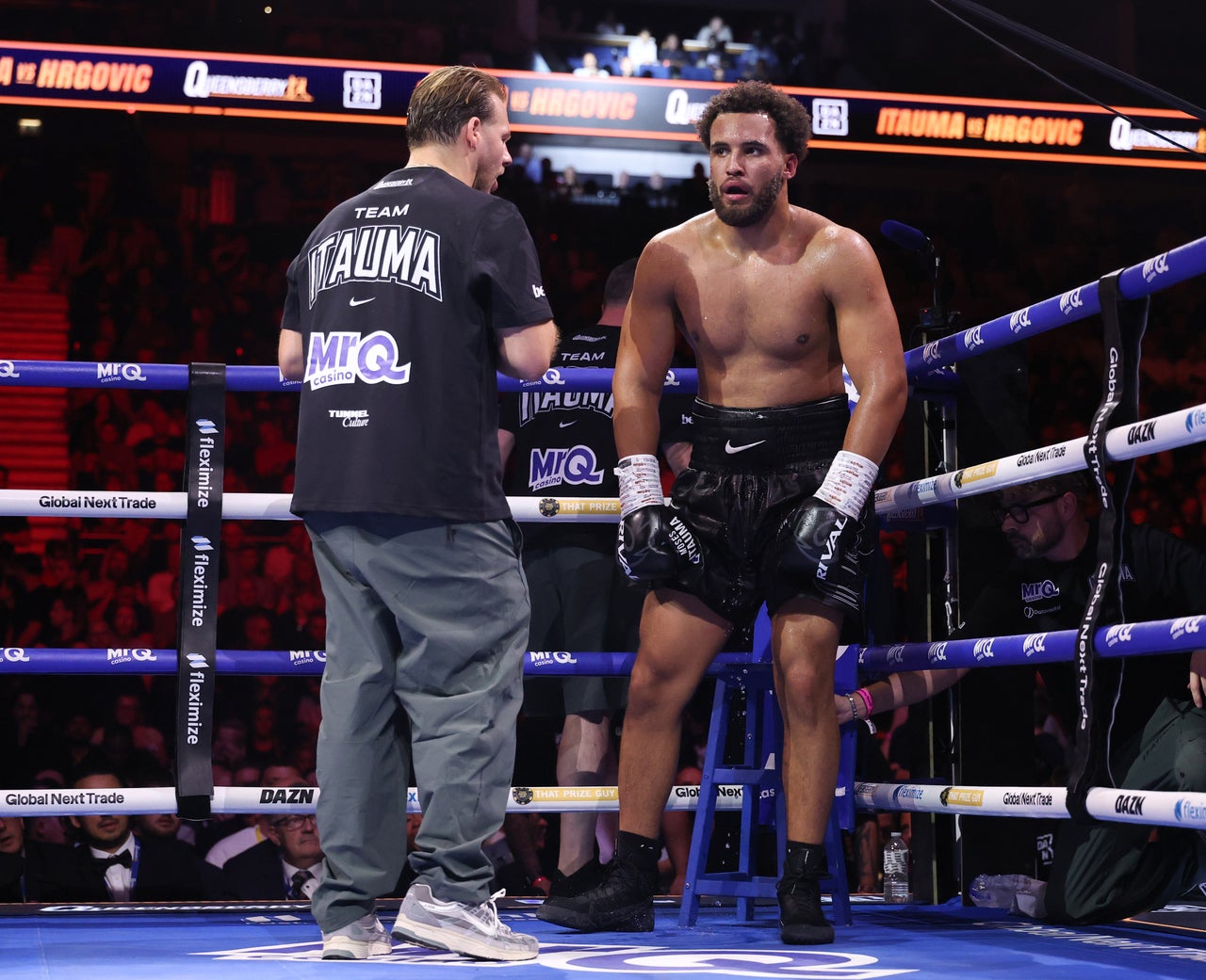 Ben Davison (left) coaches Wardley and Moses Itauma (pictured) (Getty)