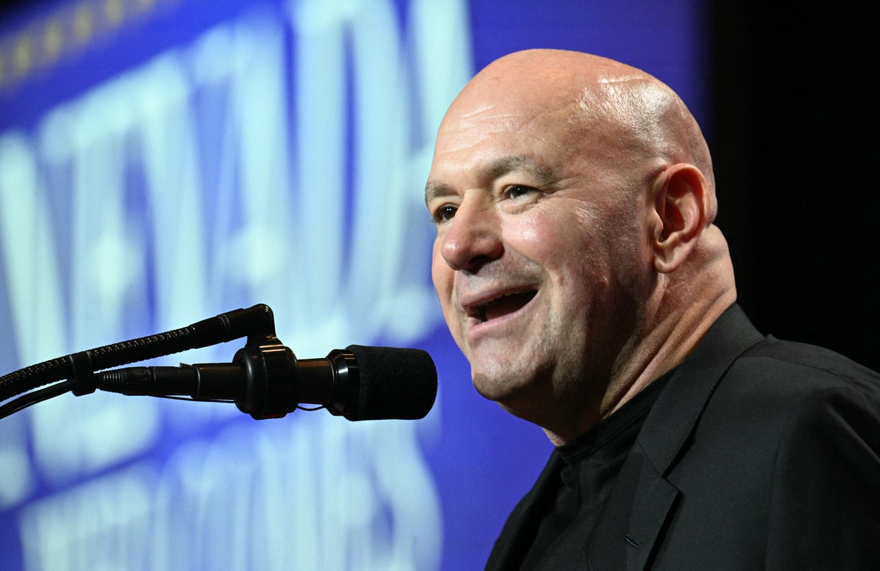 UFC president Dana White has been feuding with Eddie Hearn, who represents Aspinall (AFP/Getty)