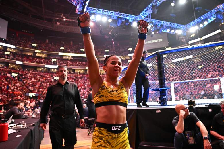 MONTREAL, QUEBEC - MAY 10: Natalia Silva of Brazil celebrates after defeating Alexa Grasso of Mexico in a women’s flyweight bout during UFC 315 at Bell Centre on May 10, 2025 in Montreal, Quebec. (Photo by Minas Panagiotakis/Getty Images)