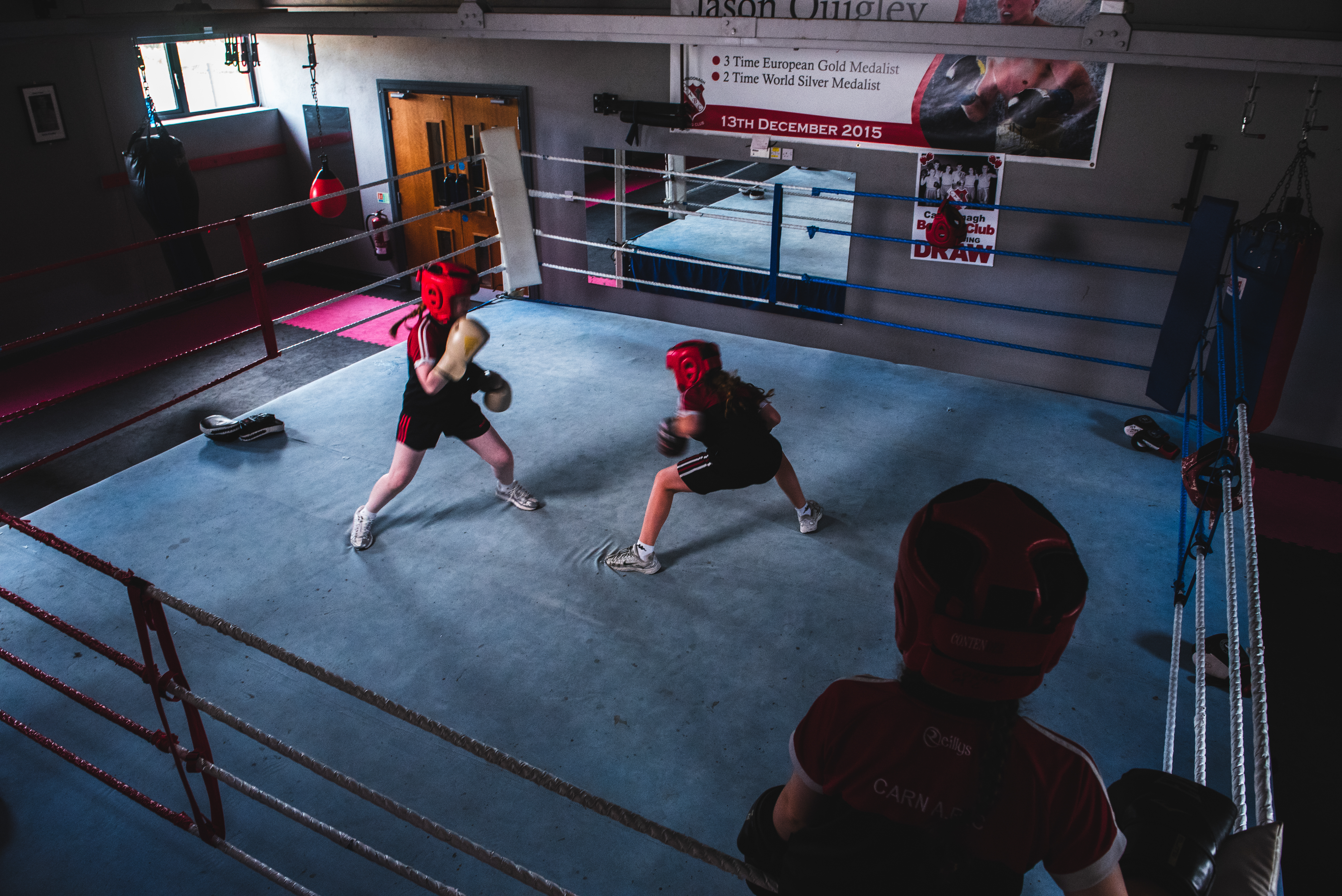 (L to R) Poppy, Age 12, Caitlin, Age 10, and Ella, Age 11; Carndonagh Boxing Club, Carndonagh