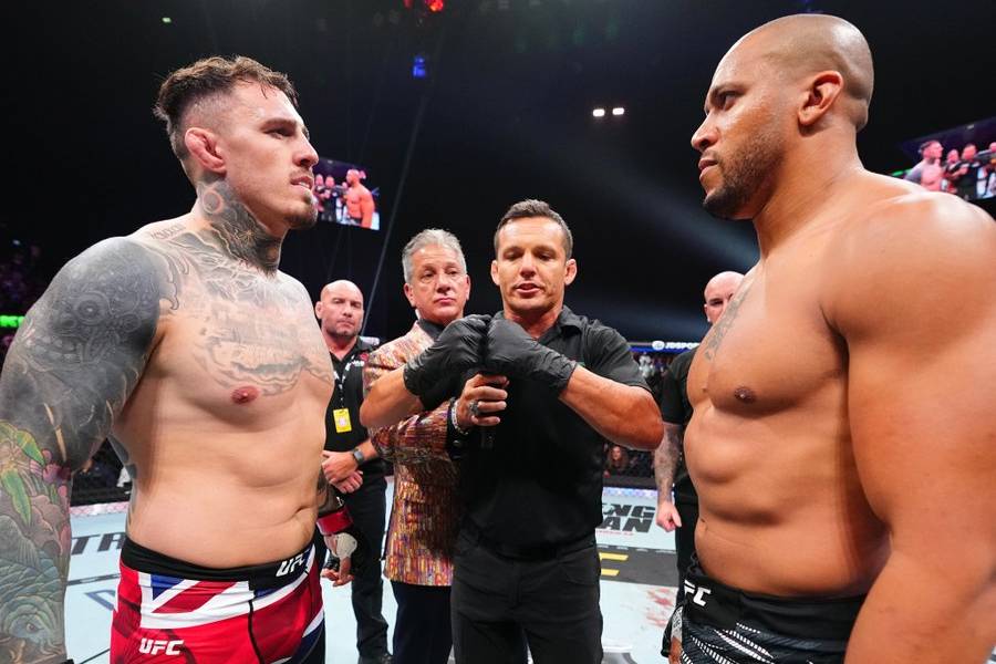 Tom Aspinall faces off with Ciryl Gane at UFC 321.
