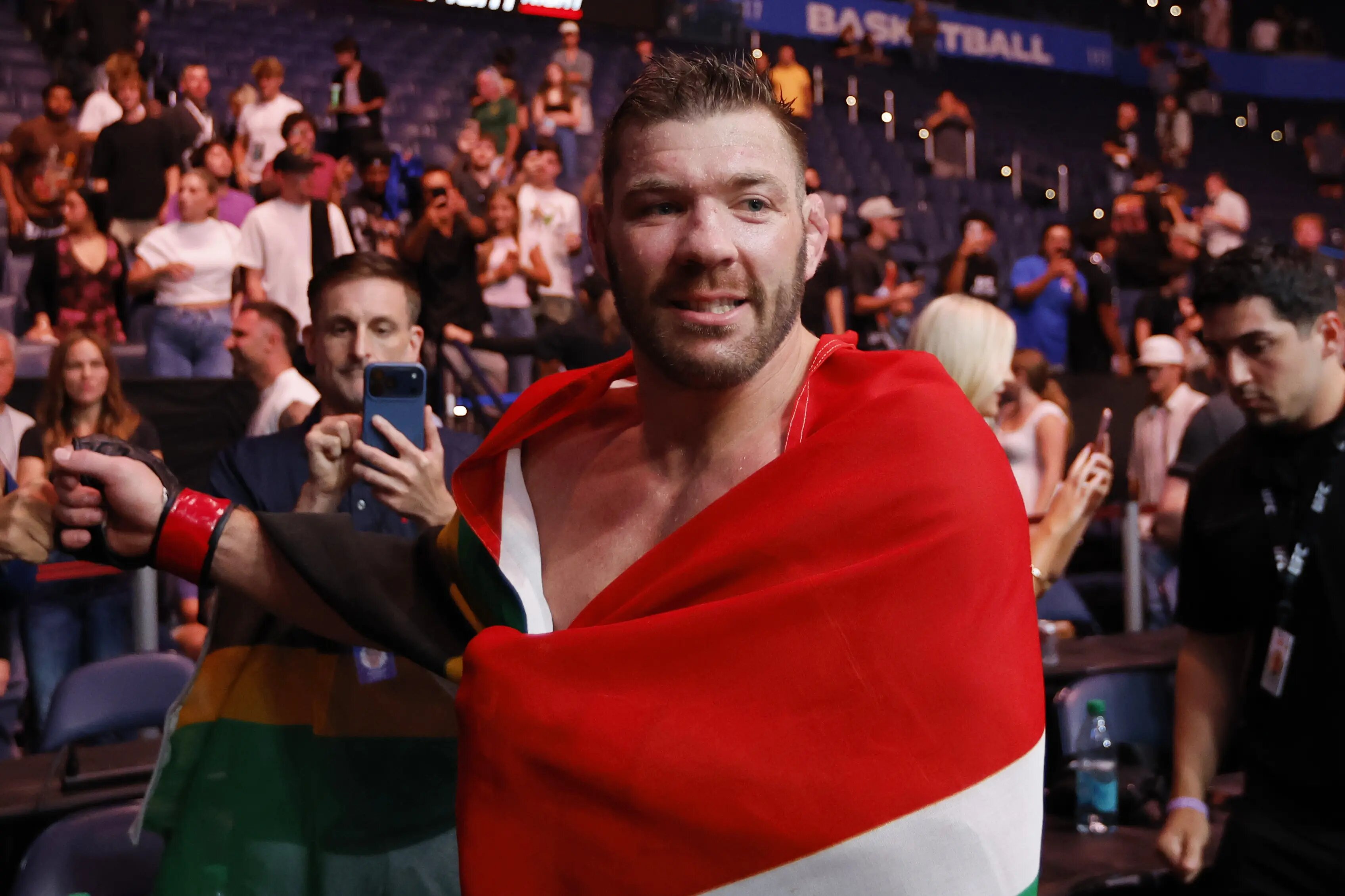 Dricus Du Plessis after beating Kamaru Usman at UFC Oklahoma