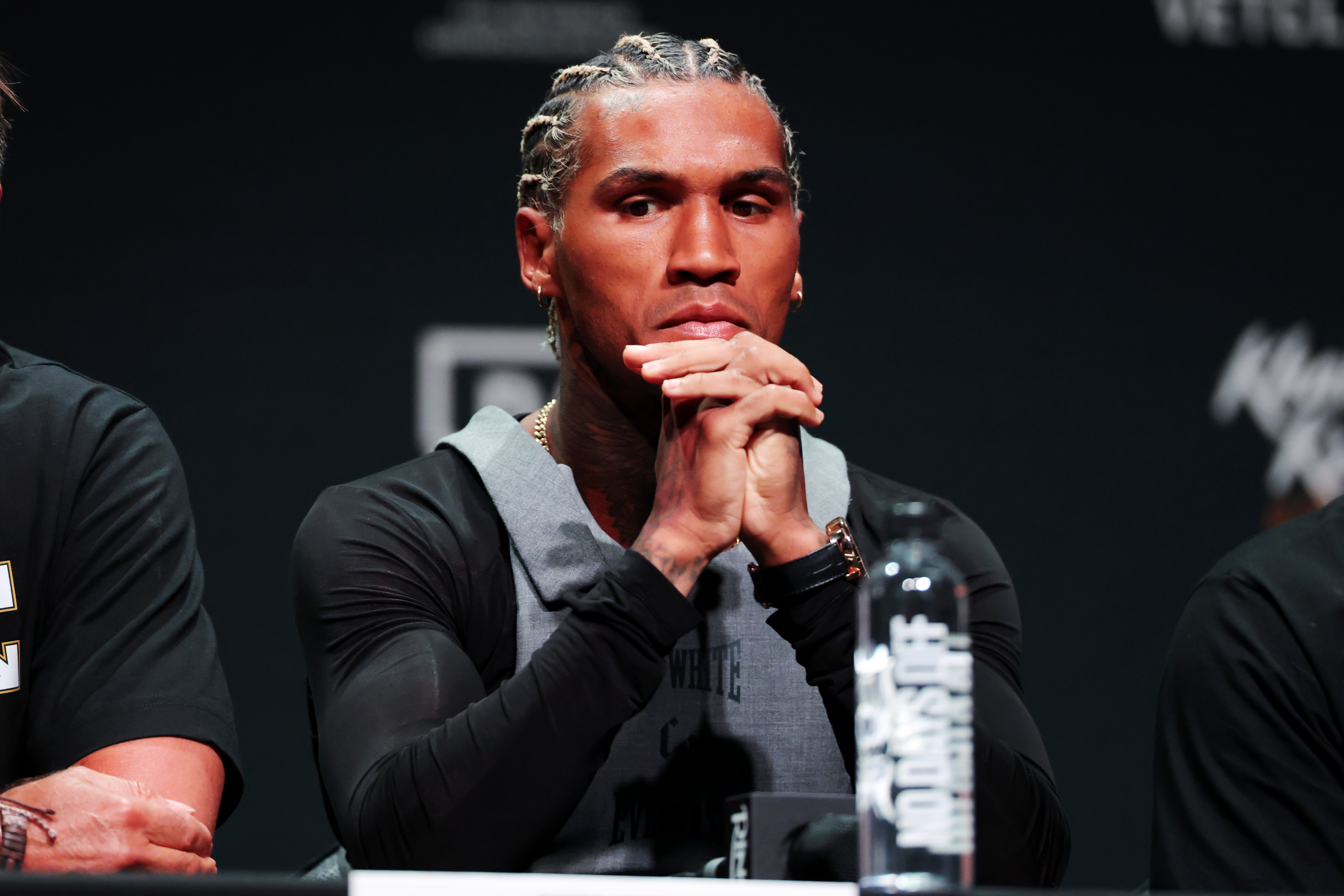 LAS VEGAS, NEVADA - SEPTEMBER 10: Connor Benn looks on prior to his WBC welterweight fight against Ryan Garcia at T-Mobile Arena on September 10, 2026 in Las Vegas, Nevada. (Photo by Cris Esqueda/Golden Boy/Getty Images)