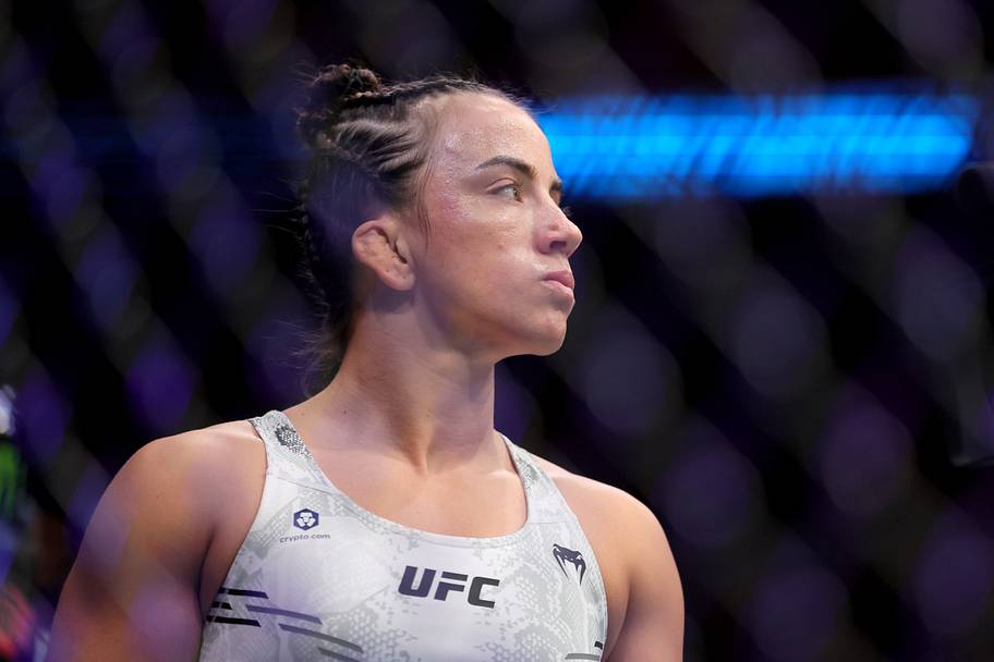 Maycee Barber before her fight with Katlyn Cerminara (not shown) during UFC 299 at Kaseya Center.