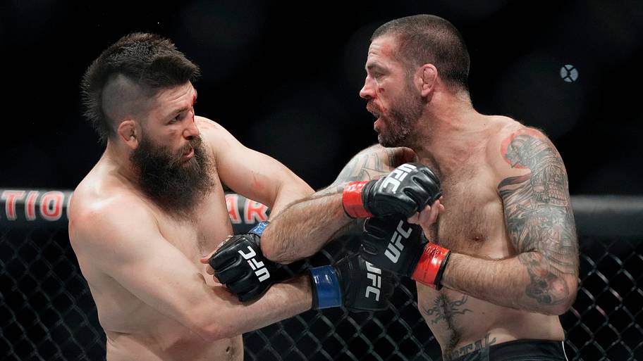 Bryan Barberena fights Matt Brown in a welterweight bout during UFC Fight Night at Nationwide Arena.