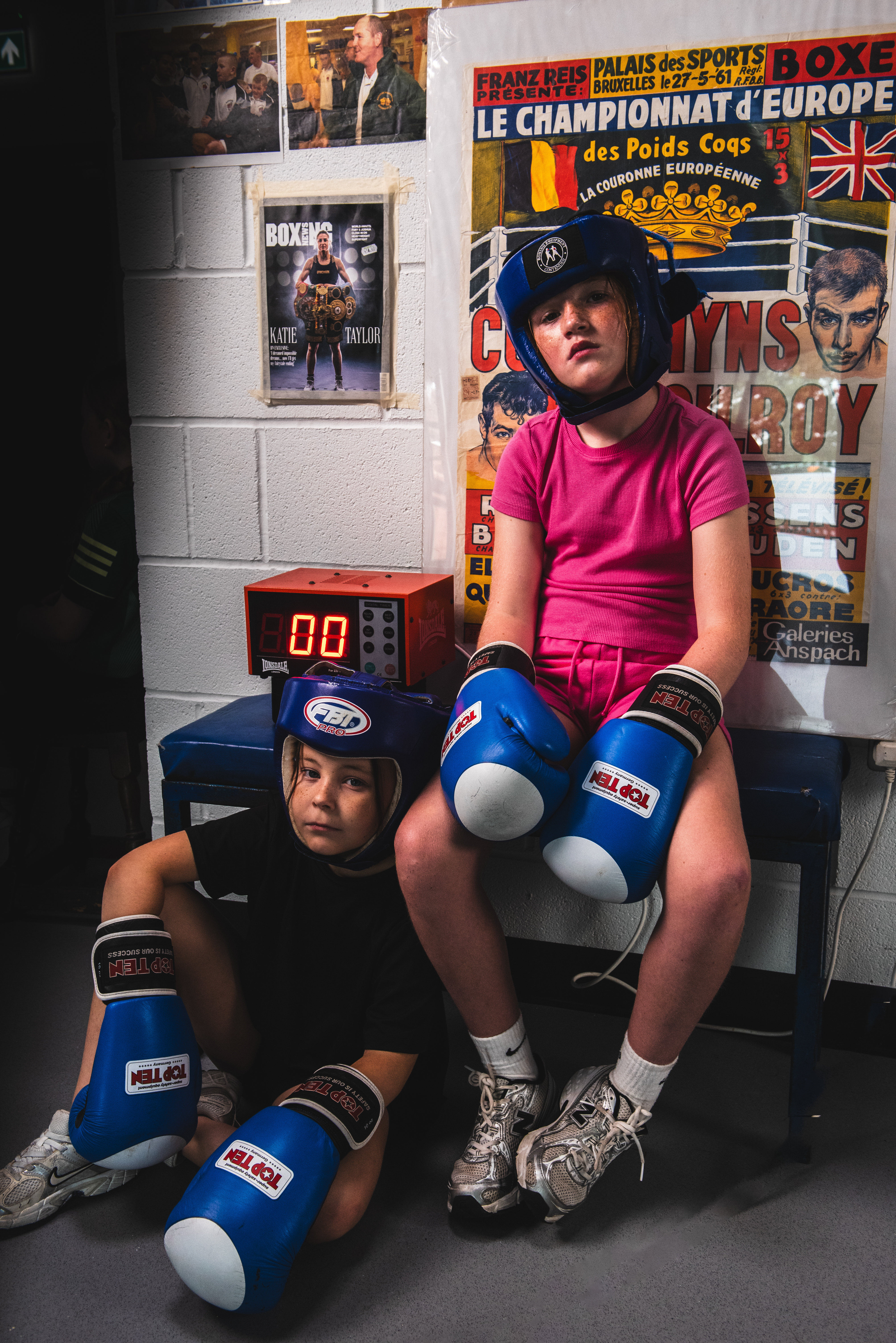 Ava, Age 8, and Fodhla, Age 8; Ardoyne Holycross Boxing Club, Belfast, Northern Ireland