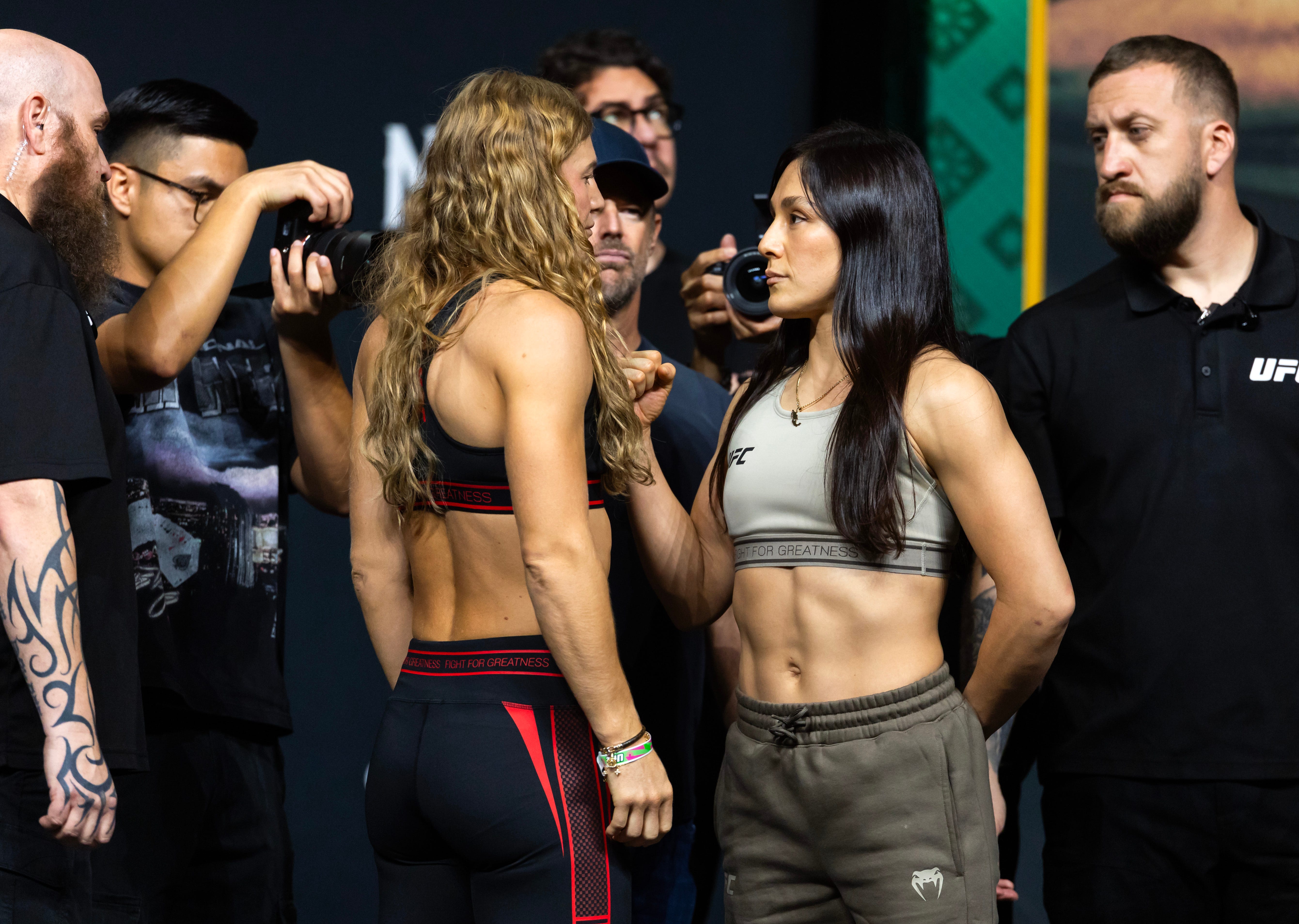 Manon Fiorot vs. Alexa Grasso, UFC Fight Night 288 ceremonial weigh-ins faceoff