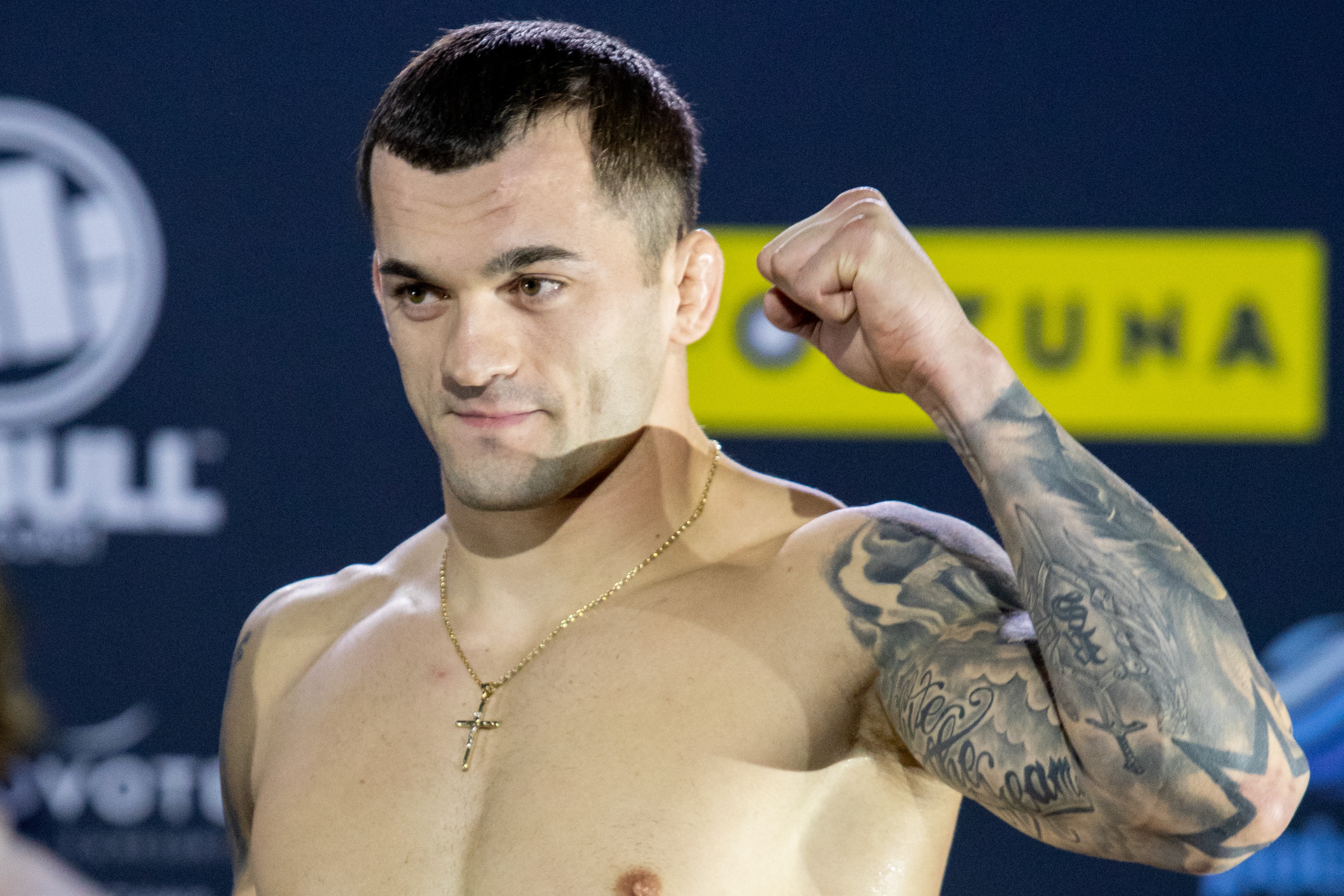 Roberto Soldic during the KWW 63 official Weigh-in ceremony, in Warsaw, Poland, on September 3, 2021. (Photo by Foto Olimpik/NurPhoto via Getty Images)
