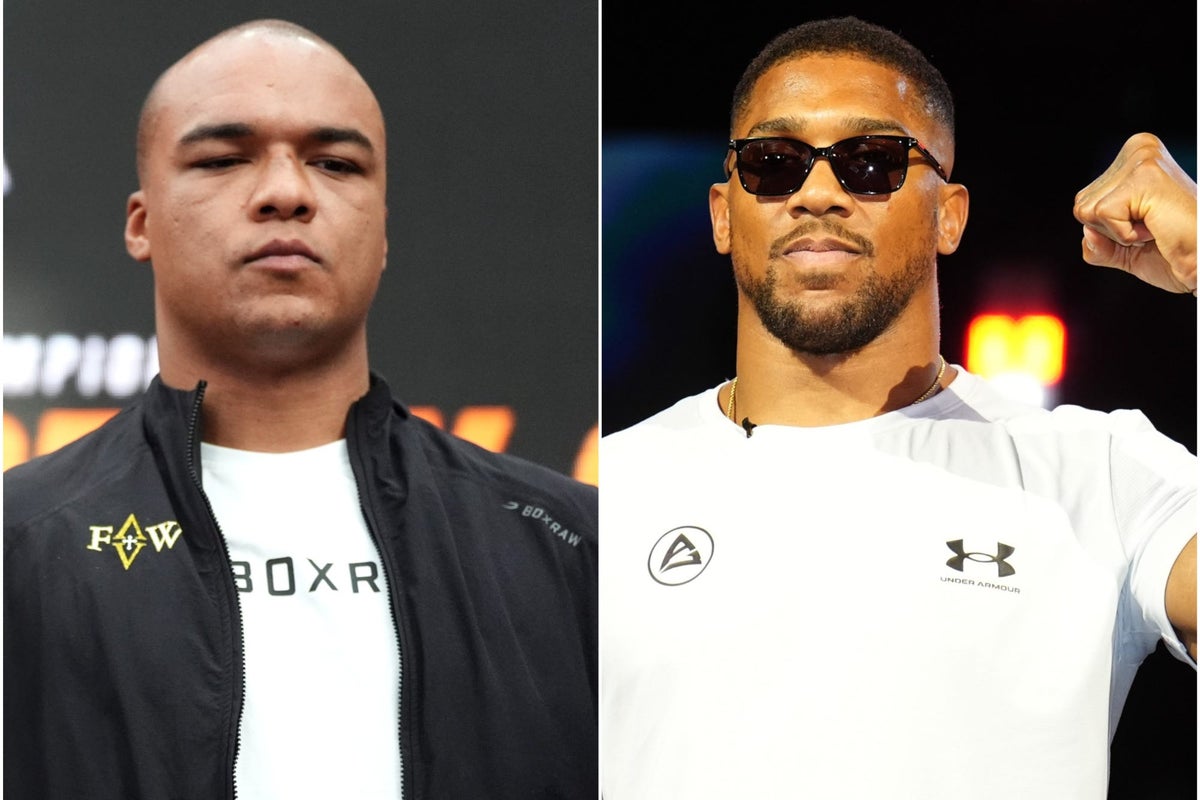 Fabio Wardley, left, has welcomed the presence of Anthony Joshua at his training camp (Adam Davy/John Walton/PA)
