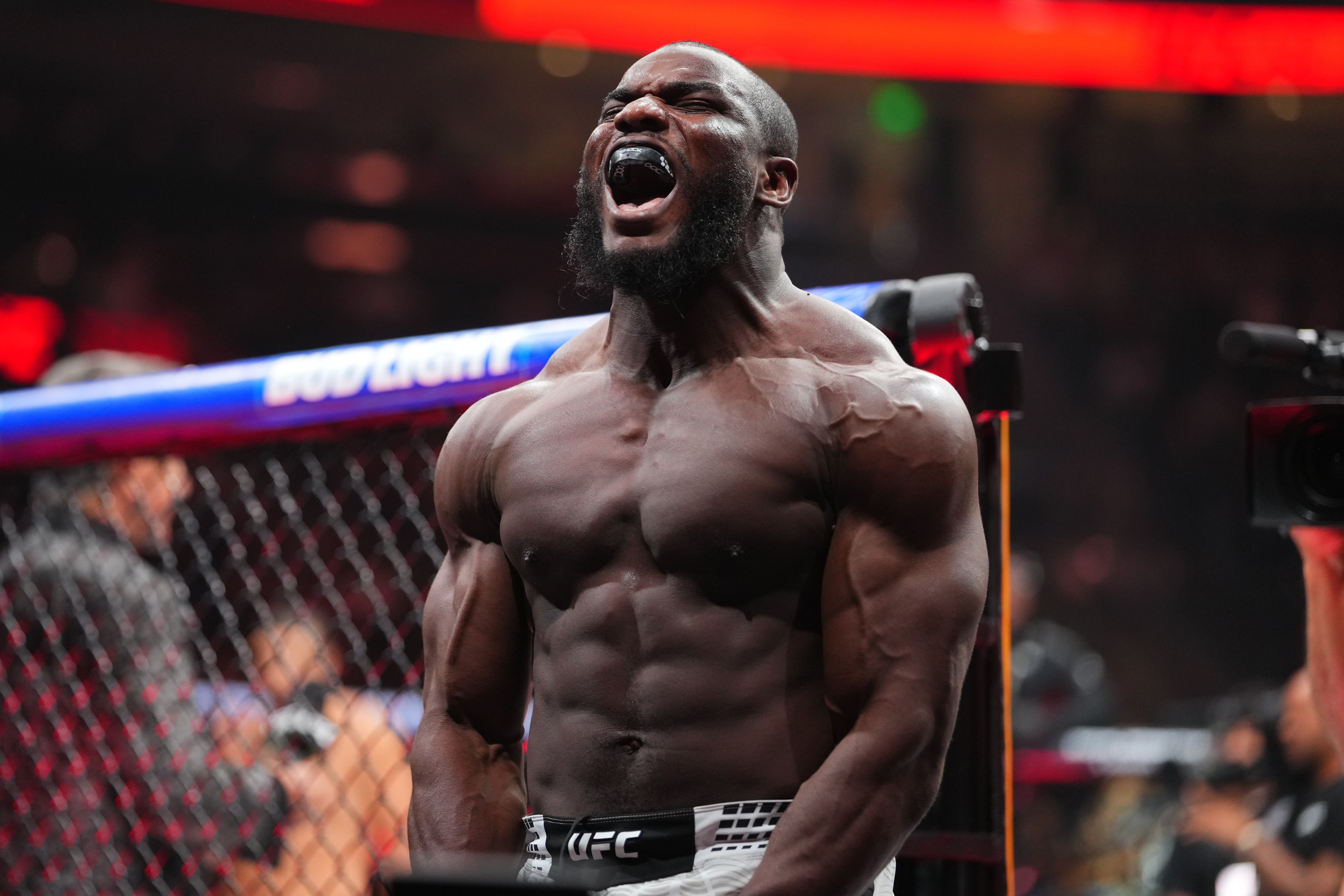 SALT LAKE CITY, UTAH - OCTOBER 03: Anthony Wint prepares to face Lucas Armand in a heavyweight fight during the UFC 332 event at Delta Center on October 03, 2026 in Salt Lake City, Utah.  (Photo by Cooper Neill/Zuffa LLC)