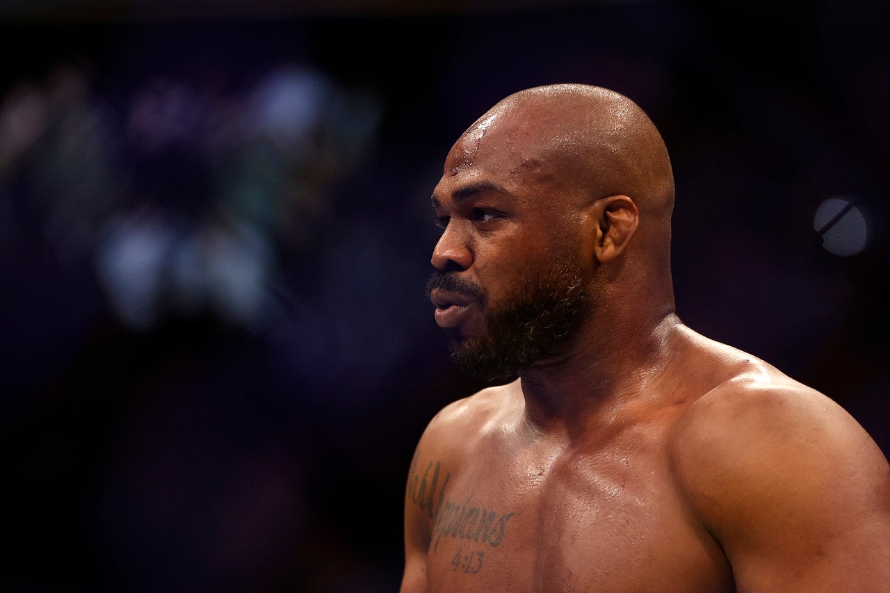 Jon Jones after a 2023 win over Ciryl Gane (Getty)