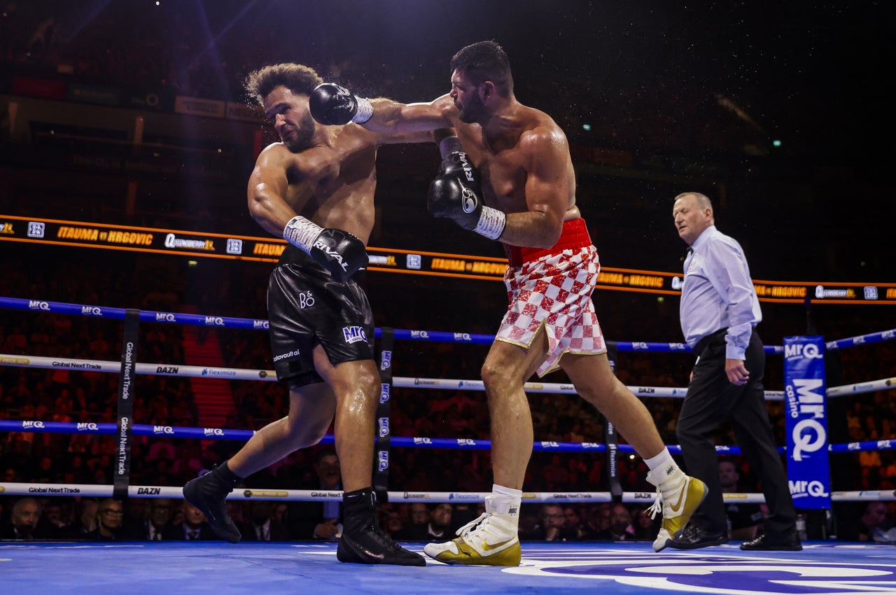 Moses Itauma was defeated by Filip Hrgovic at the O2 (Steven Paston/PA) (PA Wire)