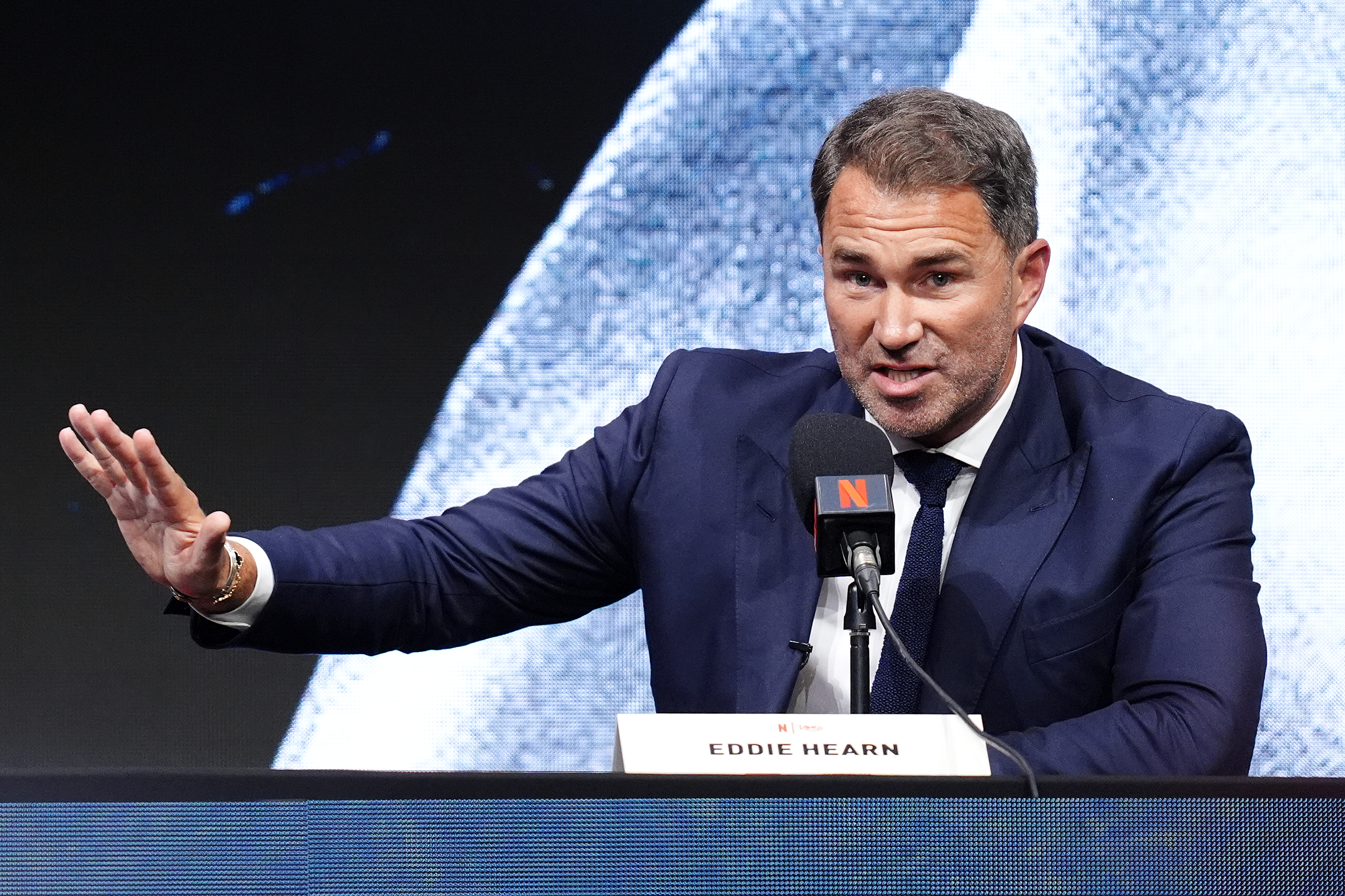 Promoter Eddie Hearn during a press conference at British Airways ARC at the Olympia, London. Picture date: Wednesday September 30, 2026. (Photo by John Walton/PA Images via Getty Images)