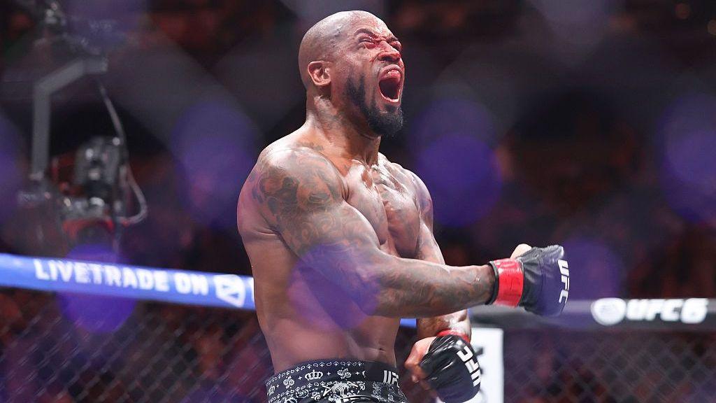 Bobby Green celebrates beating Terrance McKinney at UFC 329